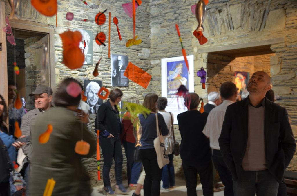 Visitors discover the exhibition “Dans tes rêves !” in 2018